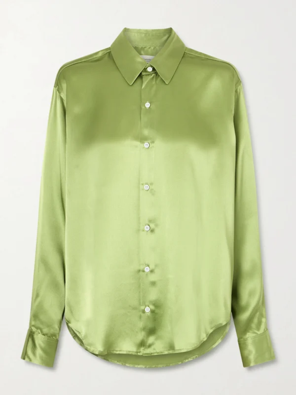 Comme Si La Classica Silk-charmeuse Shirt
