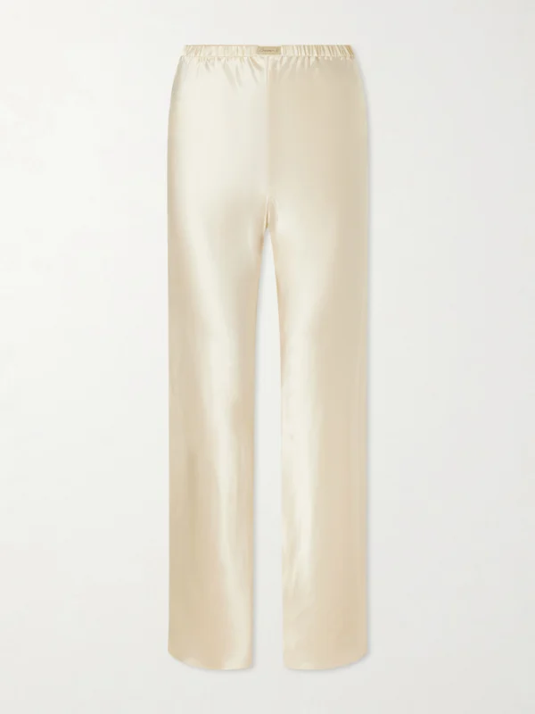 Comme Si Silk-bias Straight-leg Pants