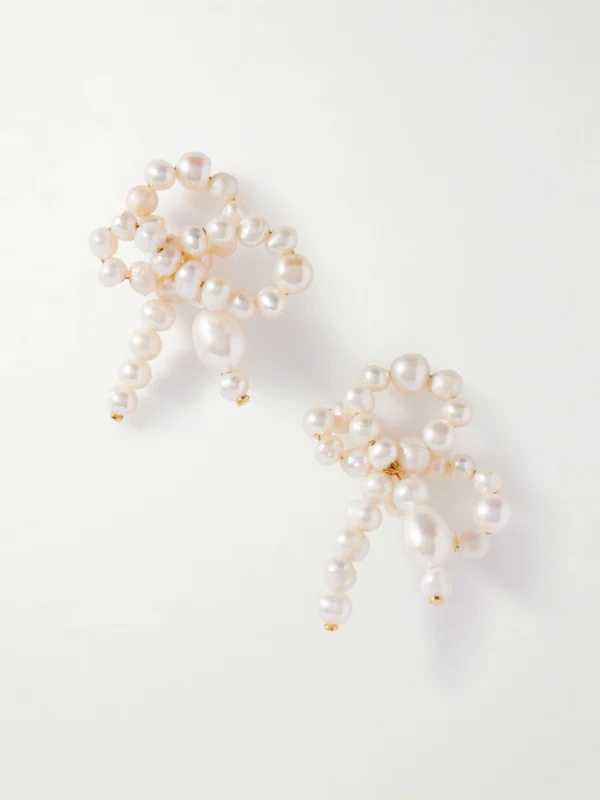 Completedworks Gold-plated Recycled Silver Pearl Earrings