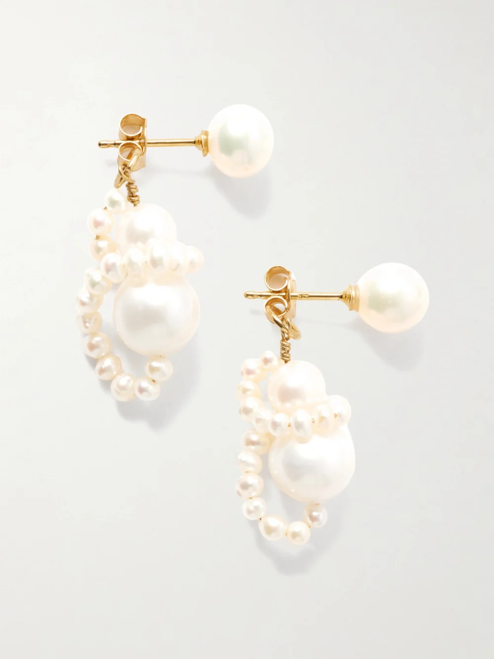 Completedworks Recycled Gold-plated Pearl Earrings in ivory
