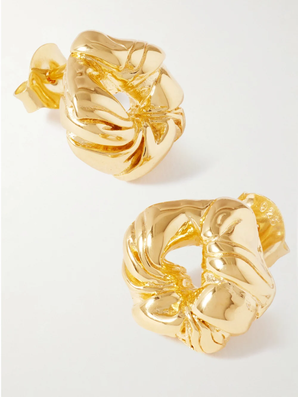 Close-up detail of the Completedworks Recycled Gold Vermeil Earrings