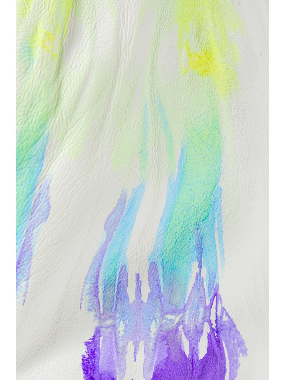 Close-up detail of the Conner Ives Tie-dyed Leather Bucket Hat
