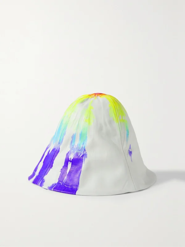 Conner Ives Tie-dyed Leather Bucket Hat