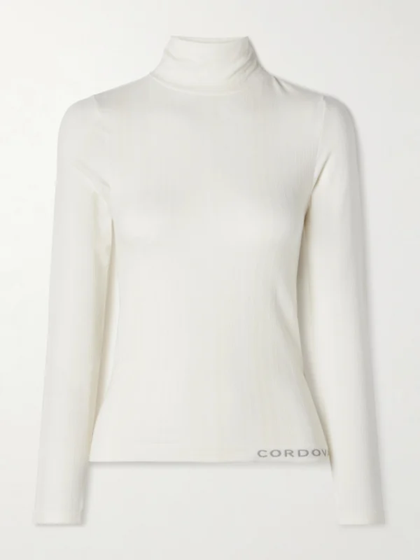 Cordova Sol Ribbed Stretch-jersey Turtleneck Top
