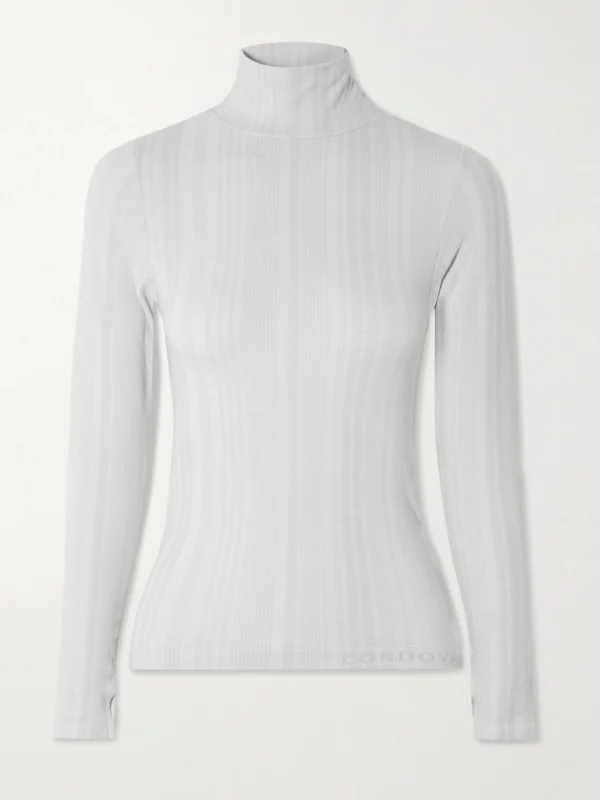 Cordova Sol Ribbed Stretch-jersey Turtleneck Top