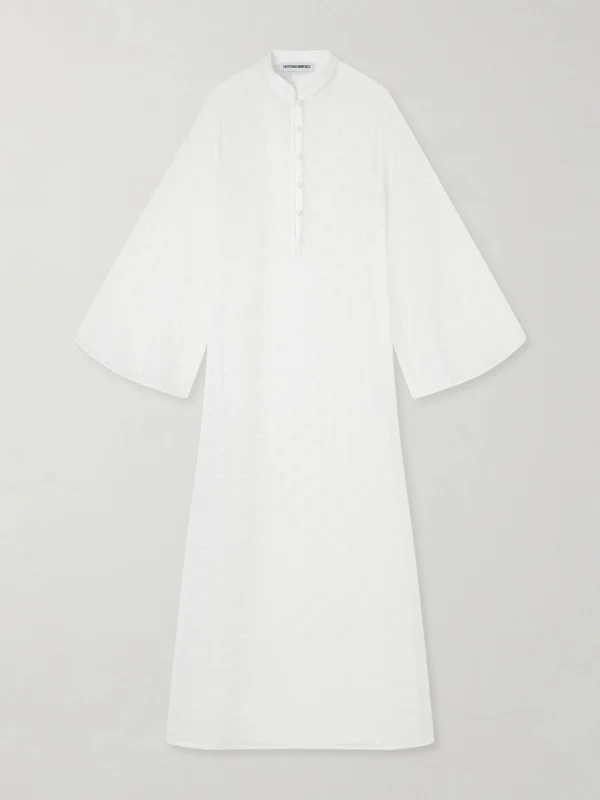 Cristiano Marcheli Bianca Swiss-dot Organza Cover-up