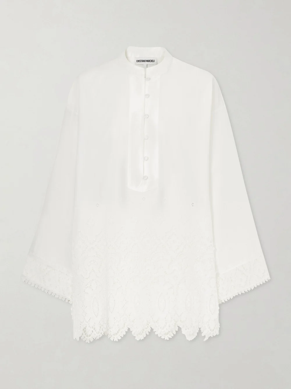 Cristiano Marcheli Maria Cotton Kaftan in white