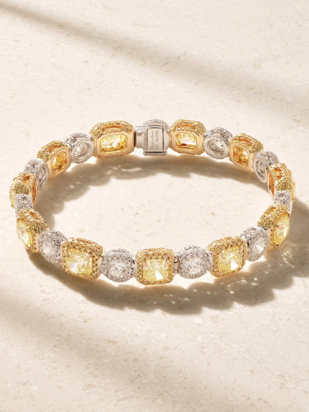 David Morris 18-karat Yellow and White Gold Diamond Bracelet