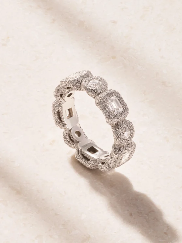 David Morris Eternity 18-karat White Gold Diamond Ring