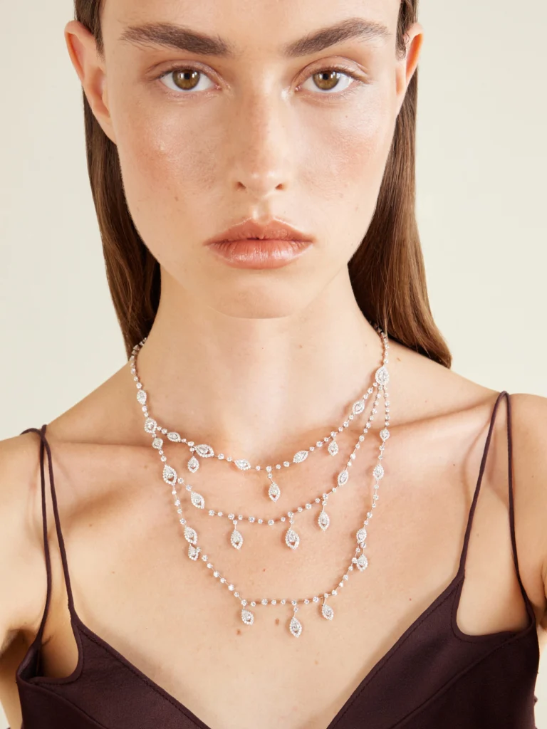 David Morris Le Jardin 18-karat White Gold Diamond Necklace