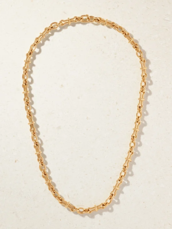 David Webb Barbell 18-karat Gold Chain Necklace