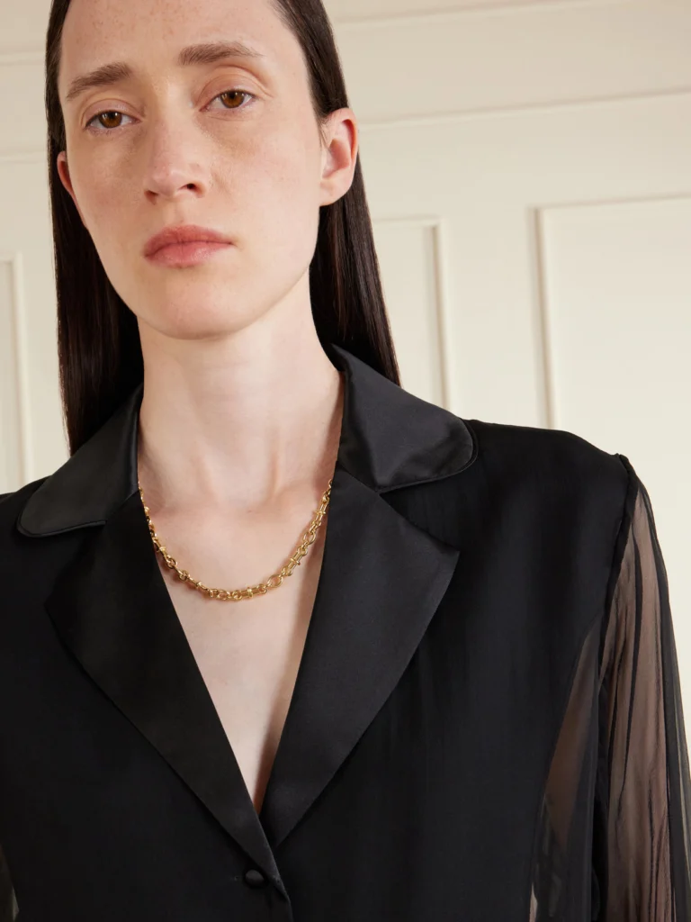 David Webb Barbell 18-karat Gold Chain Necklace