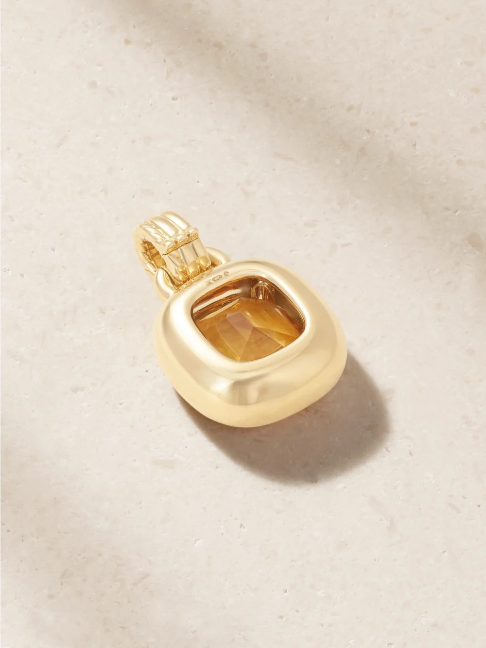 Back view of the David Yurman Dy Mercer® 18-karat Gold, Citrine and Diamond Pendant