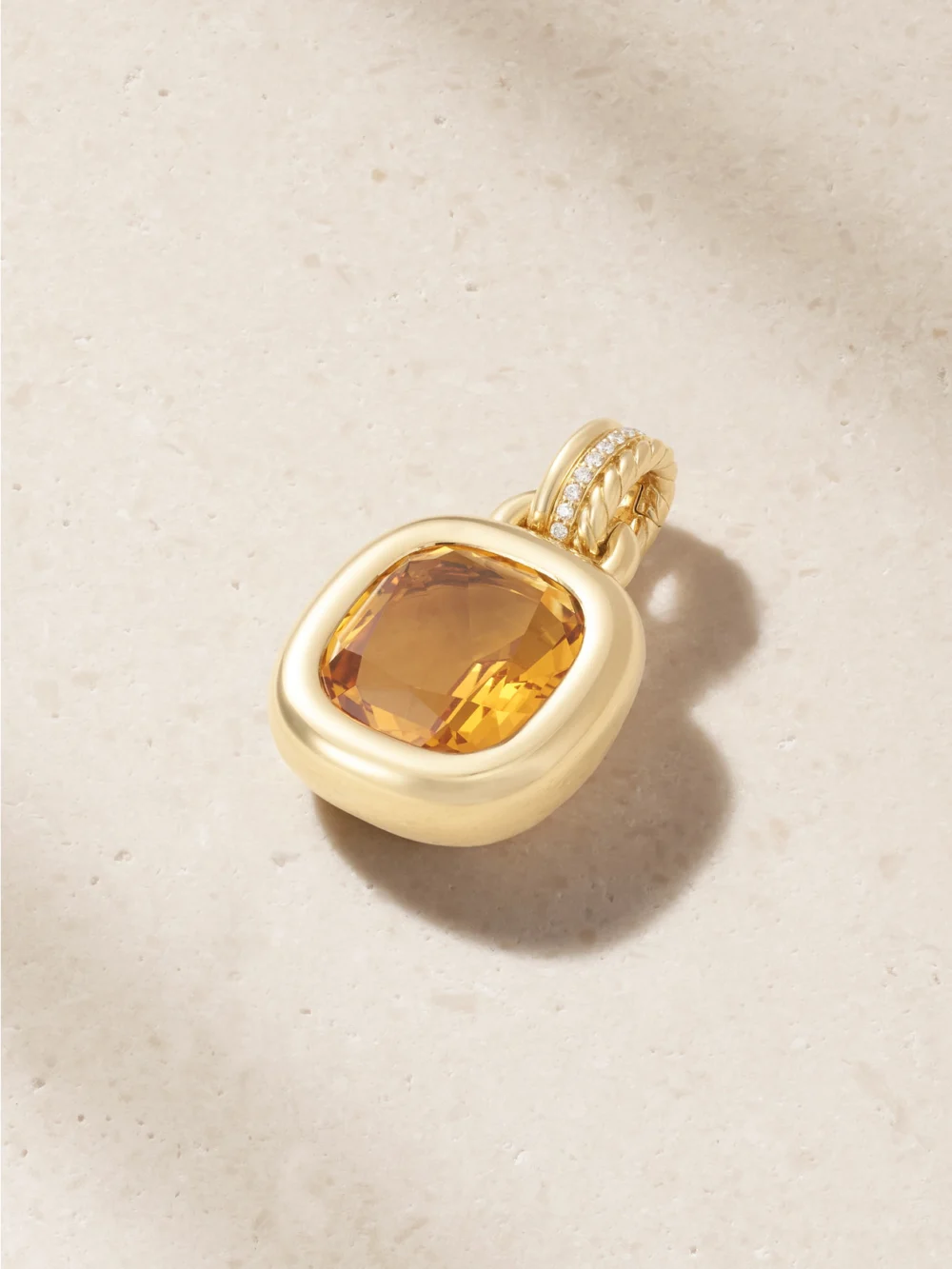David Yurman Dy Mercer® 18-karat Gold, Citrine and Diamond Pendant