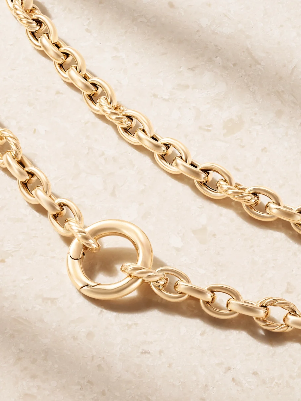 Back view of the David Yurman Dy Mercer® 18-karat Gold Necklace