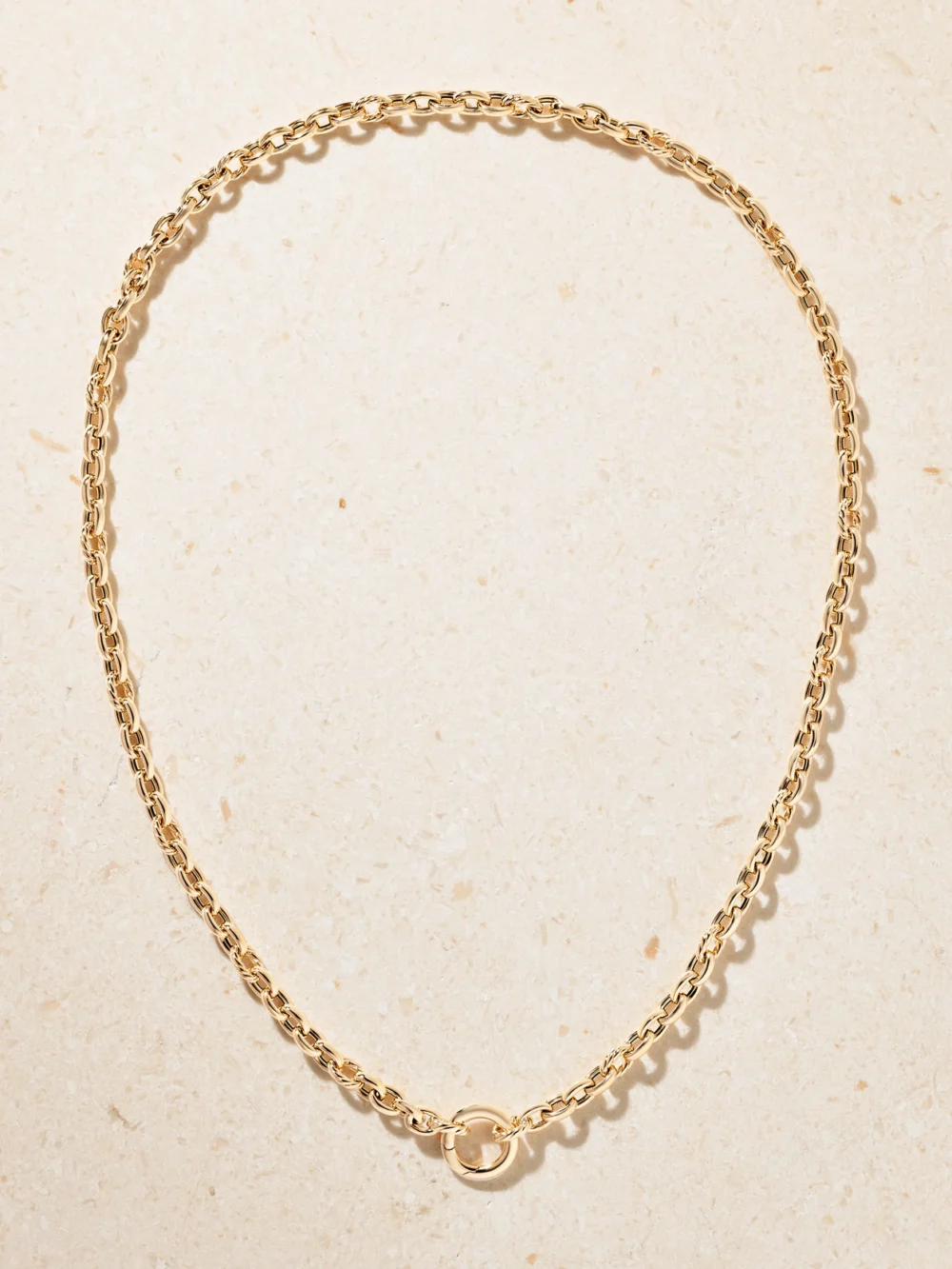 Close-up detail of the David Yurman Dy Mercer® 18-karat Gold Necklace