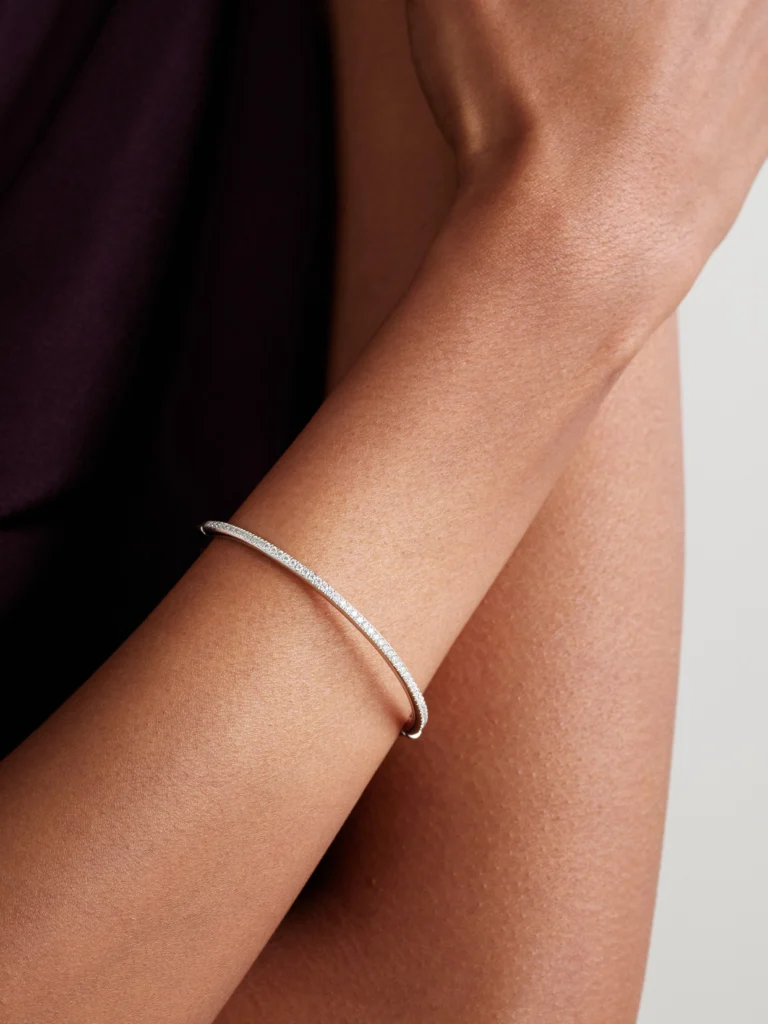 De Beers London Db Classic 18-karat White Gold Diamond Bangle