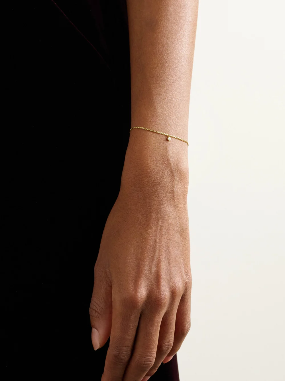De Beers London My First De Beers Clea 18-karat Gold Diamond Bracelet, styled view