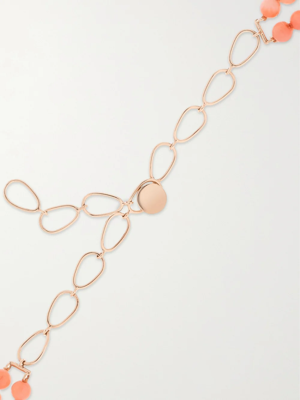 Back view of the Diane Kordas Id 14-karat Rose Gold, Bead and Diamond Choker
