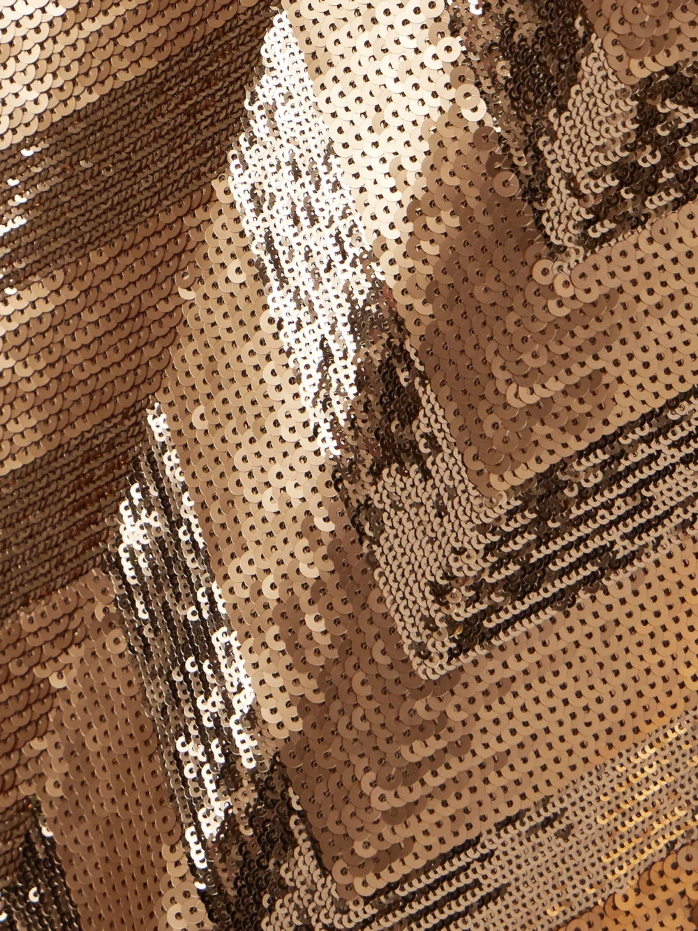 Close-up detail of the Dima Ayad One-shoulder Sequined Crepe De Chine Gown