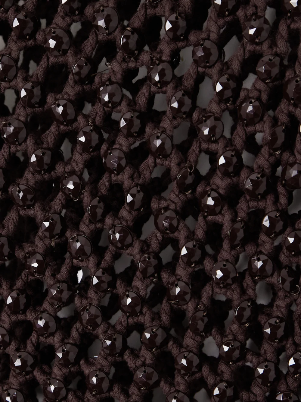 Close-up detail of the Diotima Emin Crystal-embellished Crocheted Cotton-blend Midi Dress