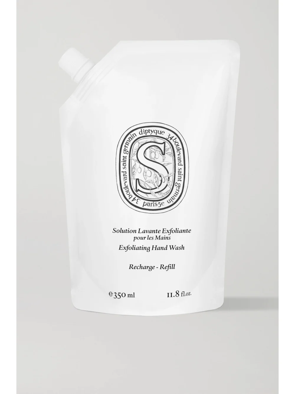 Diptyque Exfoliating Hand Wash Refill, 350ml, styled view