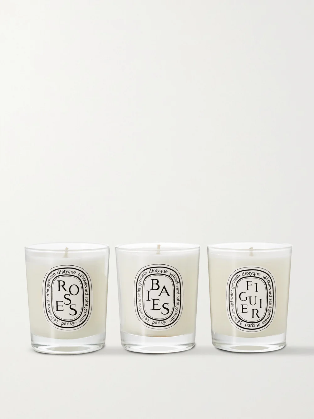 Diptyque Set of Three Scented Candles, 3 X 70g in white