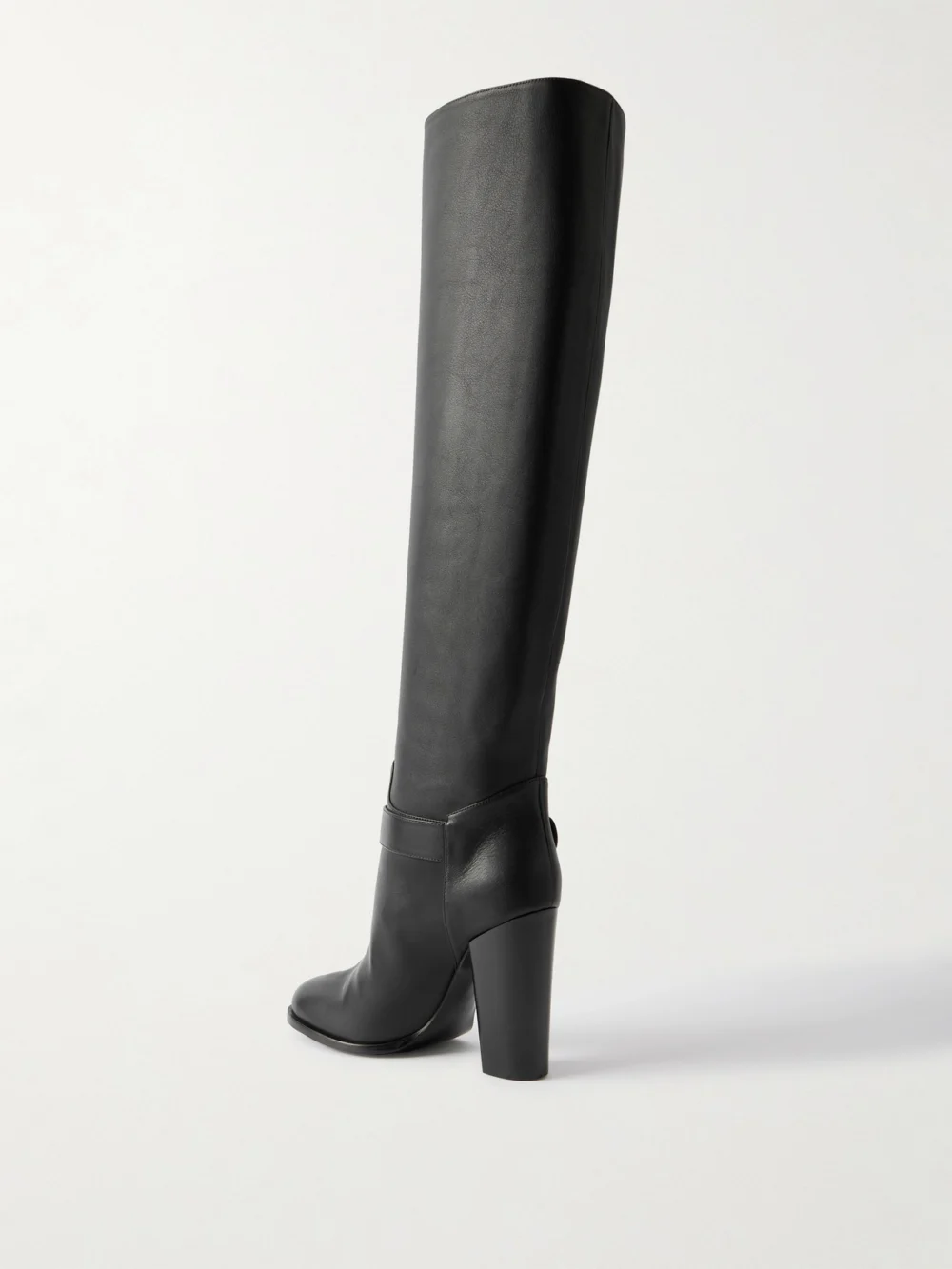 Back view of the Dolce & Gabbana Buckled Leather Knee Boots