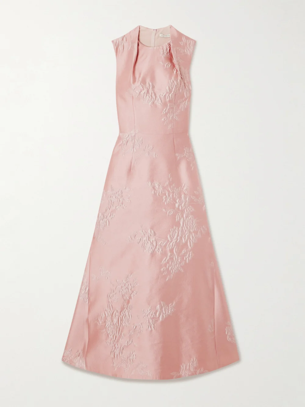Emilia Wickstead Kissa Jacquard Midi Dress in pink
