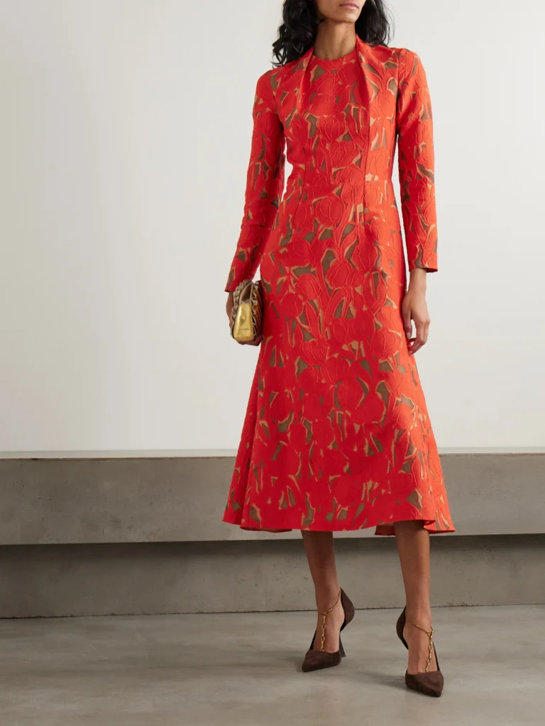 Emilia Wickstead Seneca Cutout Twill Midi Dress
