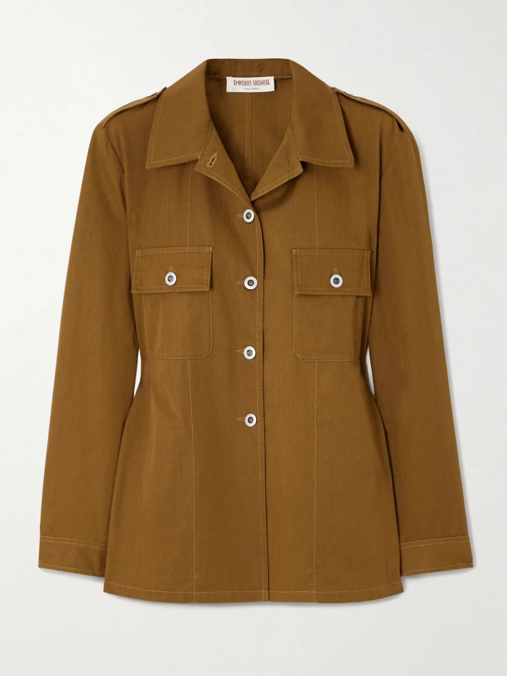 Emporio Sirenuse Malia Cotton-twill Jacket in brown