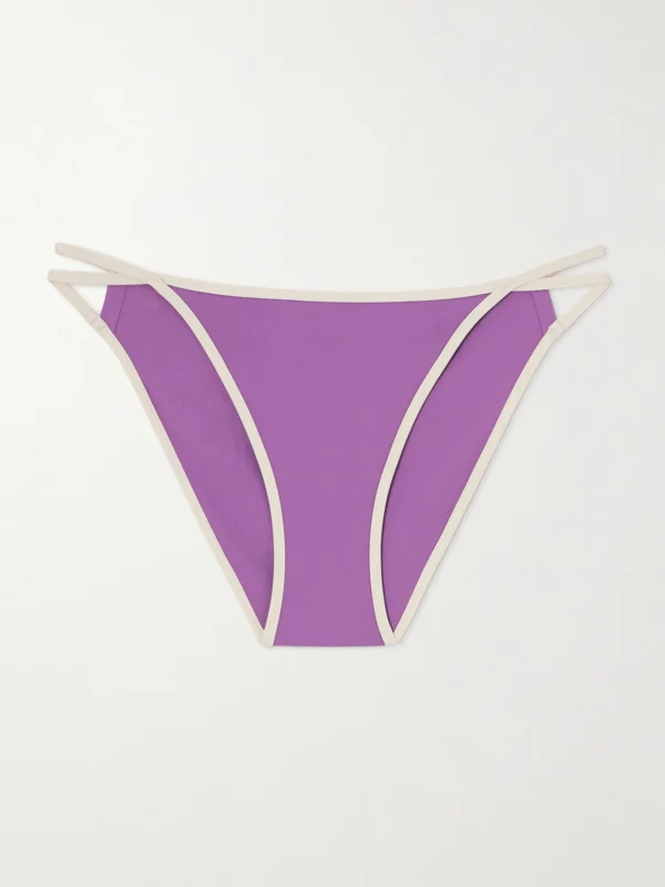 Eres Lilas Anita Cutout Two-tone Bikini Briefs