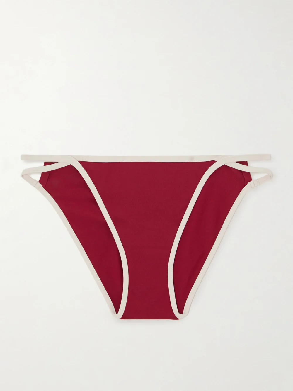 Eres Reinette Anita Cutout Two-tone Bikini Briefs in red