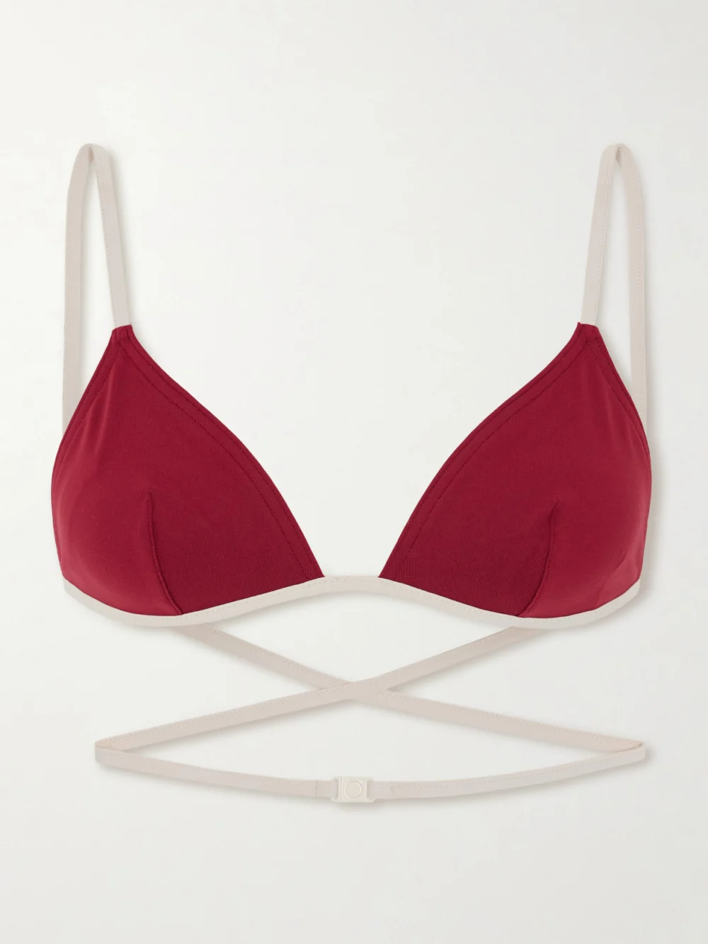 Eres Reinette Karen Two-tone Triangle Bikini Top in red