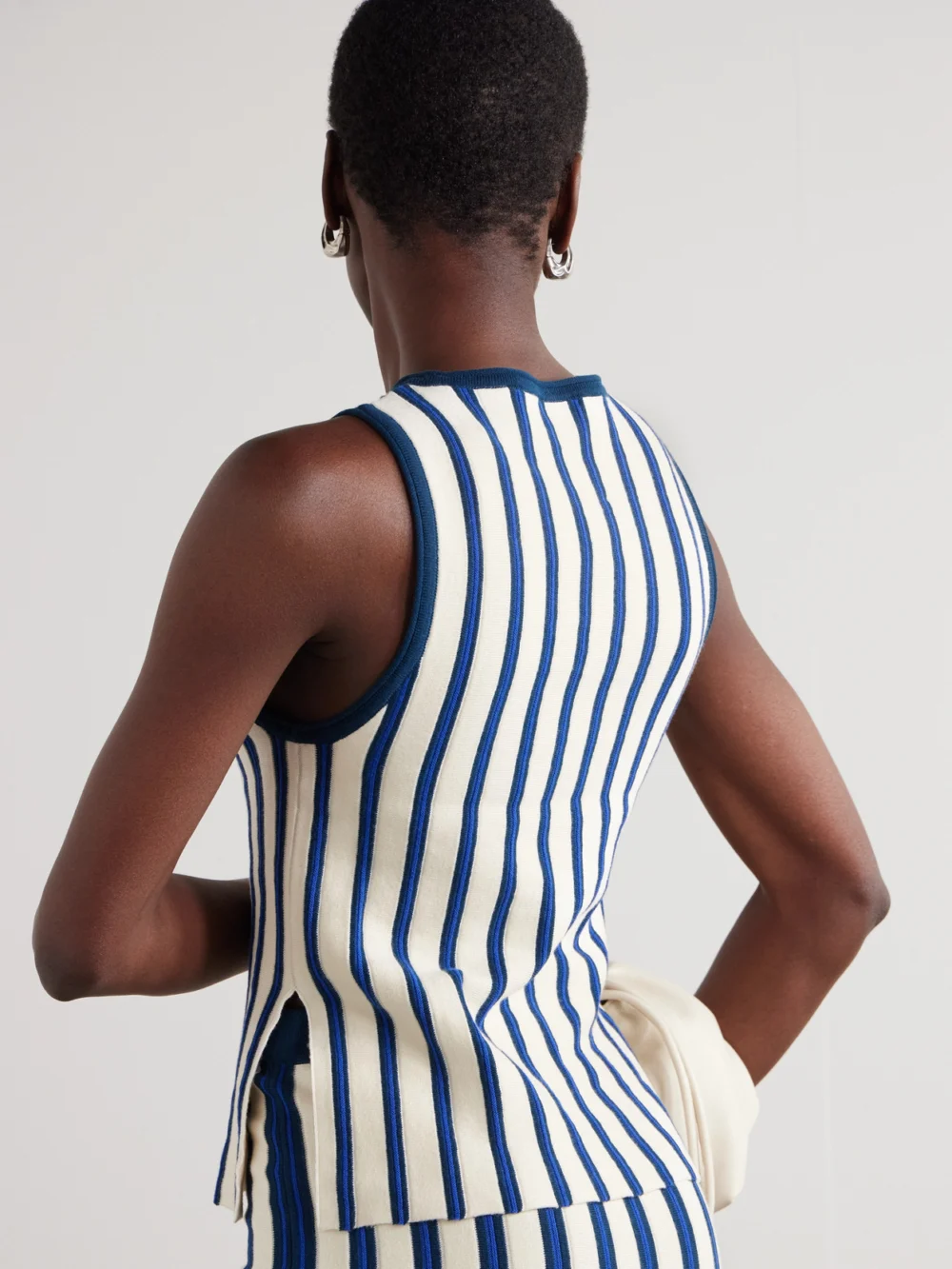 Back view of the Escvdo Manglar Striped Organic Cotton Top