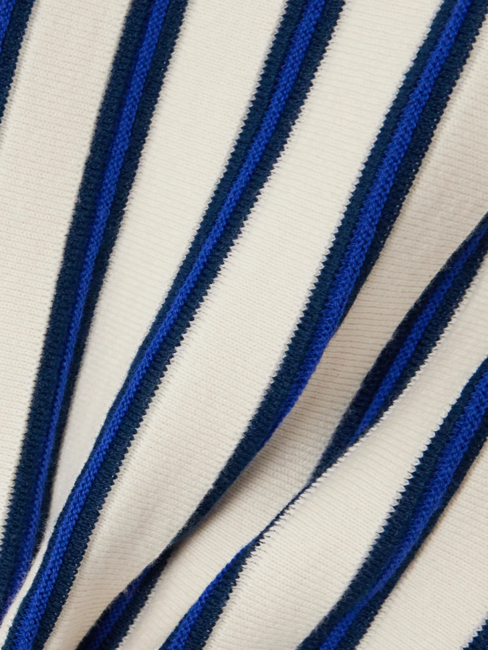 Close-up detail of the Escvdo Manglar Striped Organic Cotton Top