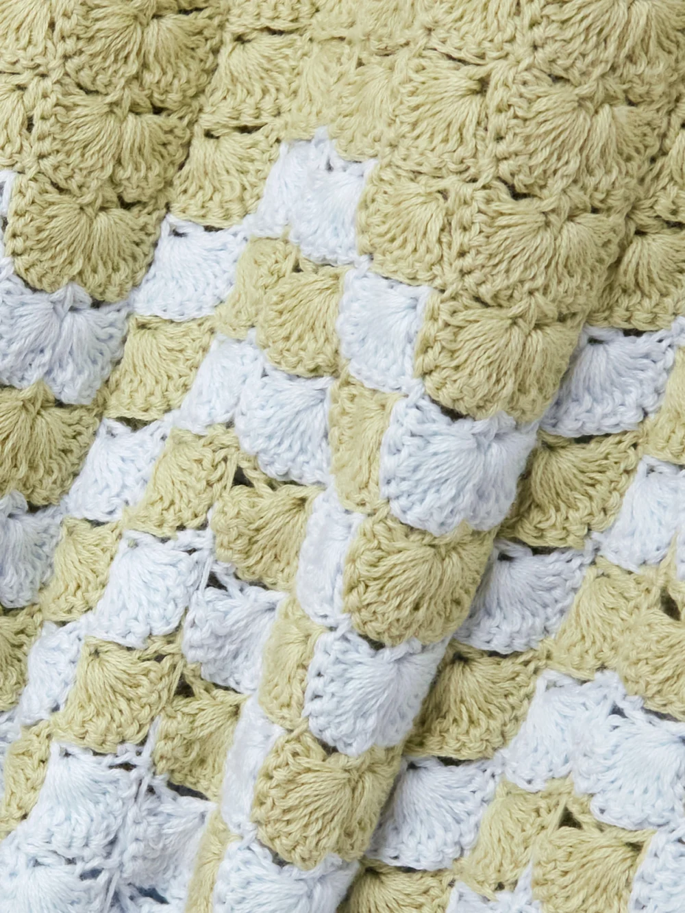 Close-up detail of the Escvdo Marea Crocheted Cotton Maxi Dress