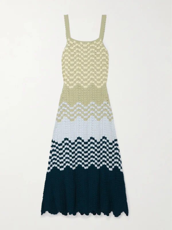 Escvdo Marea Crocheted Cotton Maxi Dress