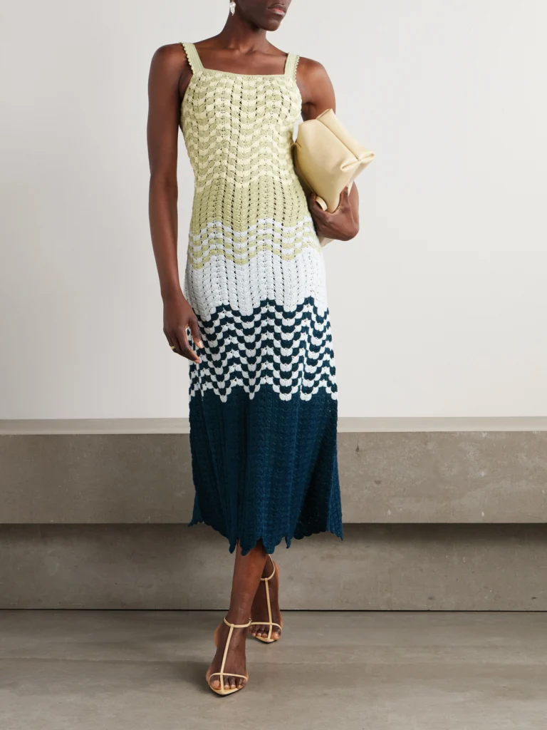 Escvdo Marea Crocheted Cotton Maxi Dress
