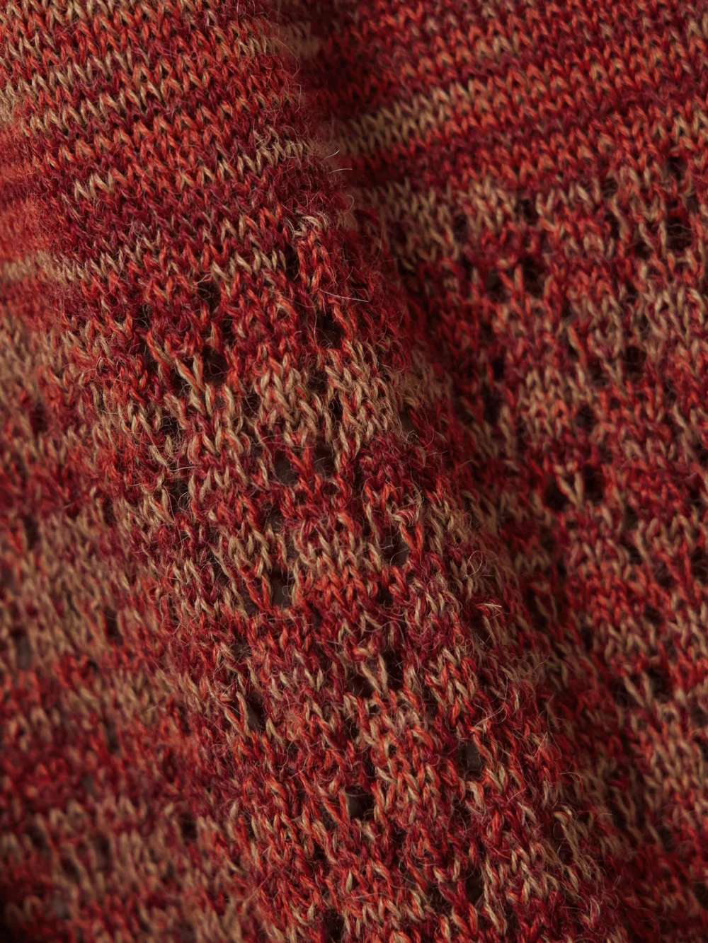 Close-up detail of the Escvdo Murga Open-back Pointelle and Ribbed-knit Alpaca Maxi Dress