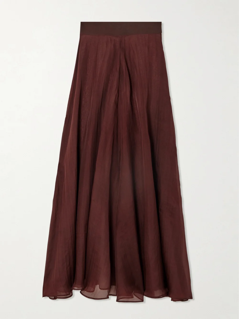 Esse Studios Aire Silk-organza Maxi Skirt in burgundy