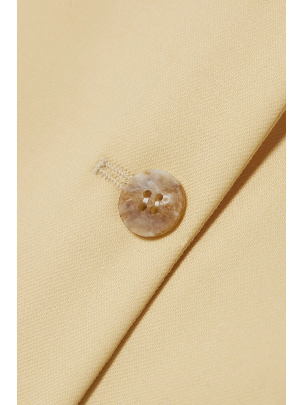 Close-up detail of the Esse Studios Delphi Satin and Wool-blend Twill Halterneck Vest