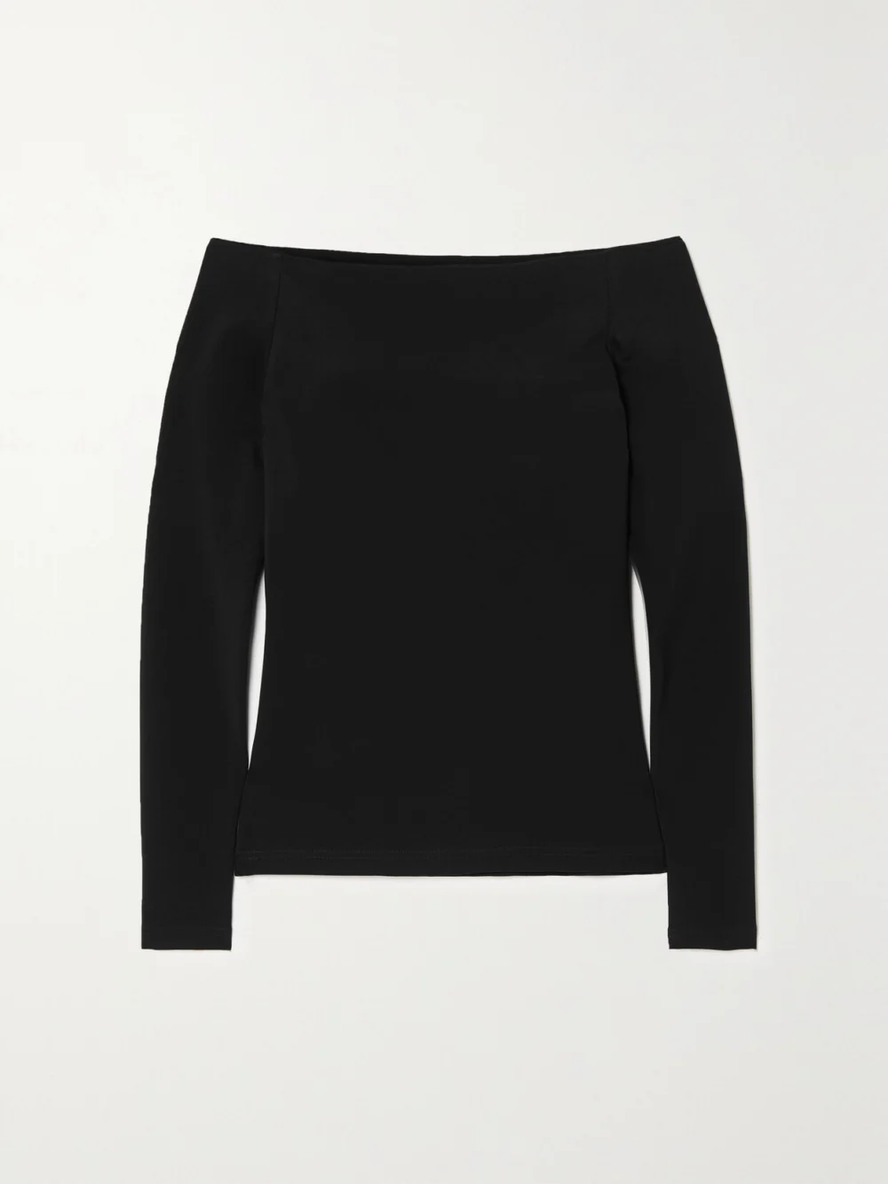 Esse Studios Off-the-shoulder Stretch-knit Top in black