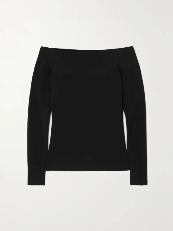 Esse Studios Off-the-shoulder Stretch-knit Top