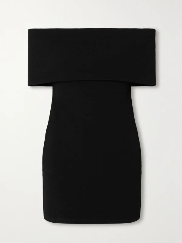 Esse Studios Omnia Off-the-shoulder Stretch-knit Mini Dress