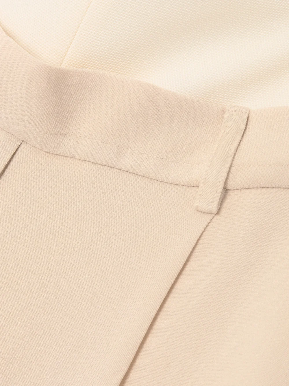 Close-up detail of the Esse Studios Sommar Duo Piqué-trimmed Crepe Wide-leg Pants