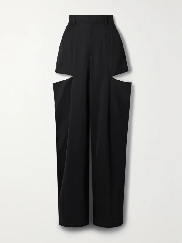 Et Ochs Ari Cutout Twill Wide-leg Pants