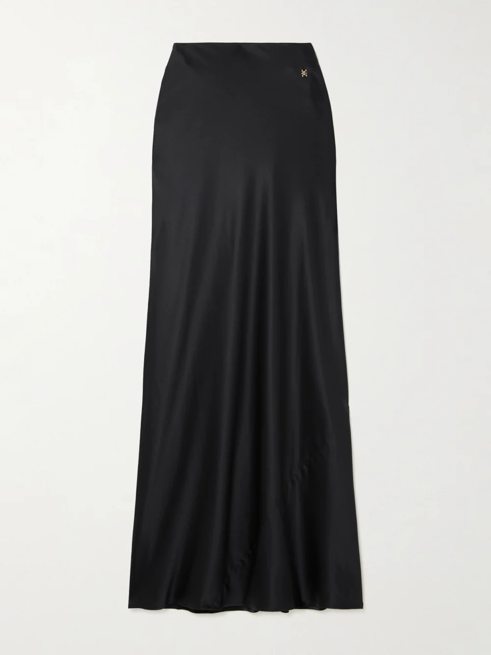 Éterne Bianca Silk-satin Maxi Skirt in black