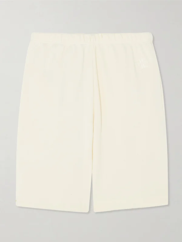 Éterne Boyfriend Embroidered Cotton and Modal-blend Terry Shorts