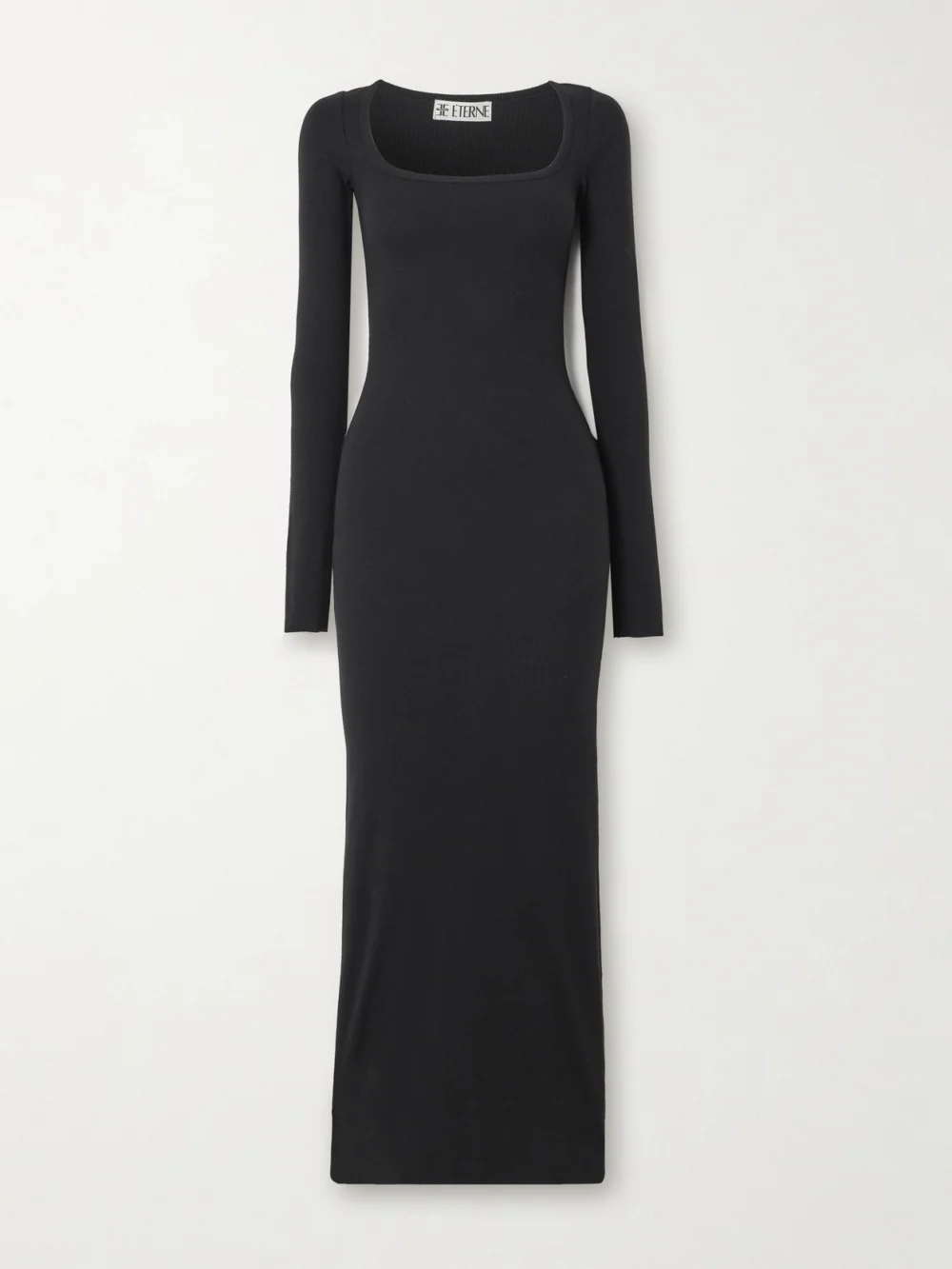 Éterne Ribbed Stretch-jersey Maxi Dress in black